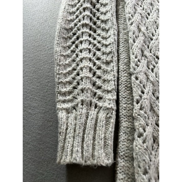 Maurices Womens Plus Size 0 Sweater Open Cable Knit Oversized Chunky Tunic Gray - Picture 5 of 11